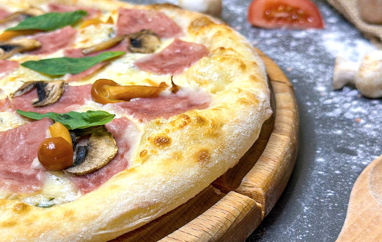 Ветчина и грибы 31 см(аригато)